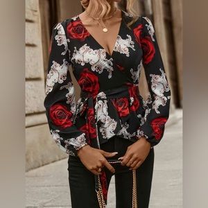 Jane Chic Designs The Classic Rose Belted Top